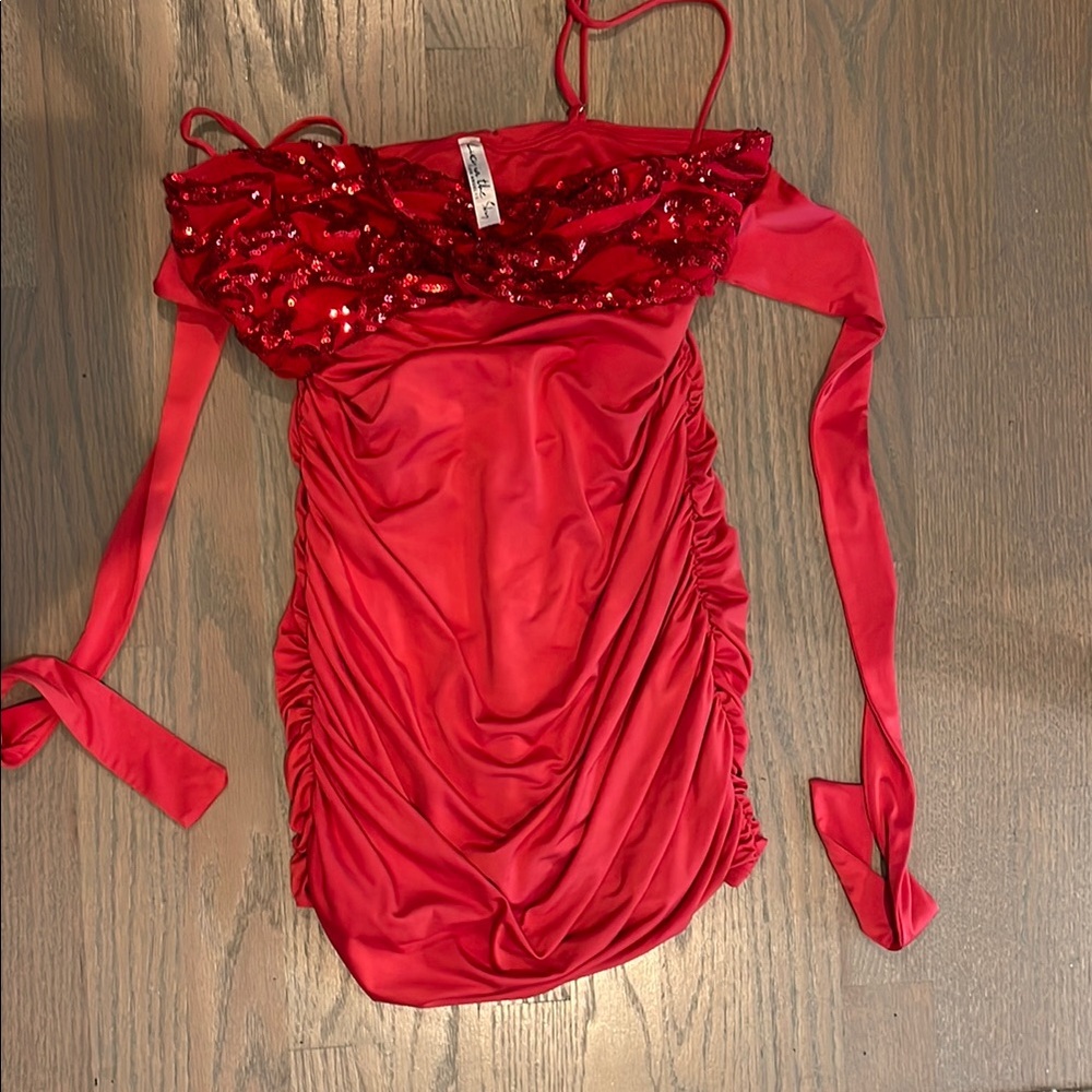 Lucy in the Sky Red Sequin Mini Dress